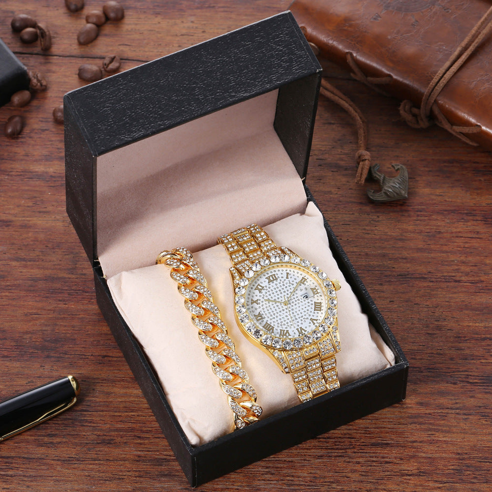 The IceBox DC Full Bling Bundle : Ultimate Iced Out Package (Watch & Bracelet)