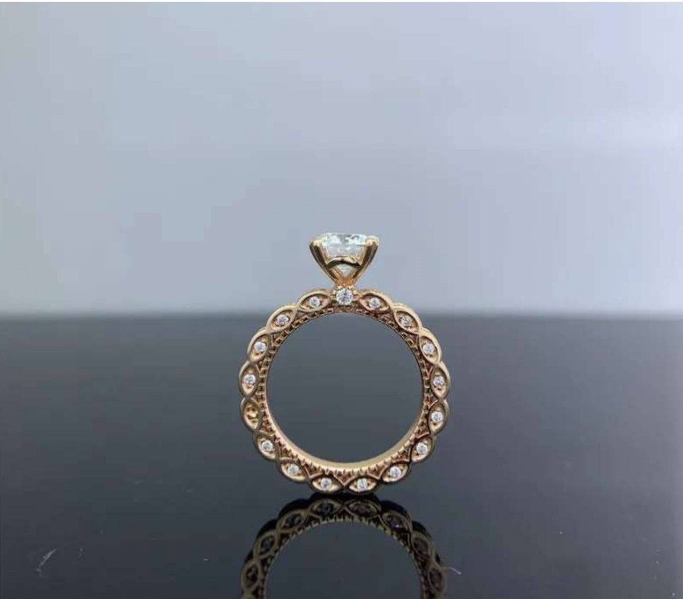 1 Carat Moissanite VVS1 D Color Ring - Rose Gold, Never Fade, Premium Wedding Diamond Jewelry for Women - IceBox DC