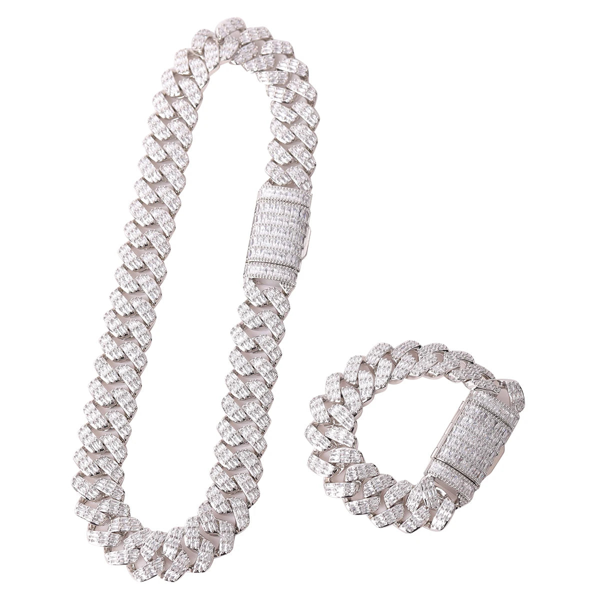 IceBox DC: ✨ Men's Cuban Link Chain Set (Gold or Silver Plated) Necklace & Bracelet
