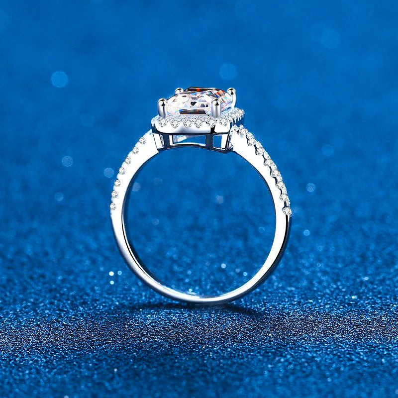 IceBox DC: ✨ Radiant Moissanite Engagement Ring (1ct or 2ct) ✨ VVS Clarity, Sterling Silver Band
