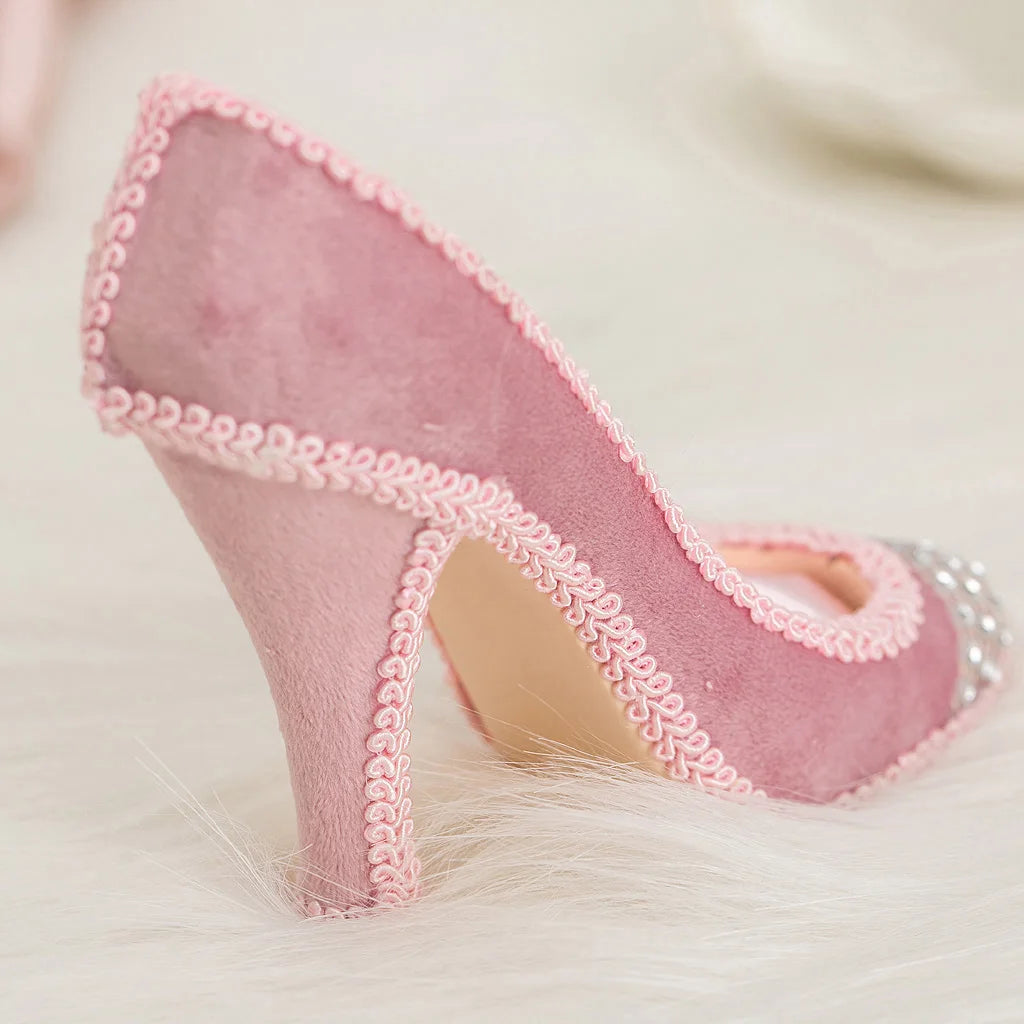 IceBox DC - Elegant Pink High Heel Shoe Ring Holder, Jewelry Display Stand