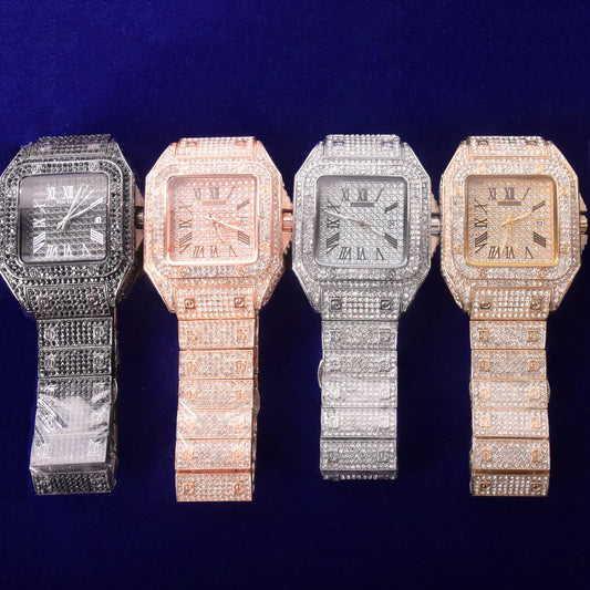 IceBox DC's Gold-Plated Iced Out "C" Style Watch