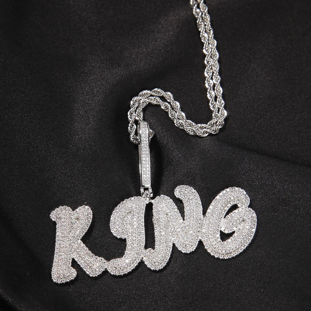 The IceBox D.C. Mom's Day Gift: Personalized Cursive Name Necklace (Cubic Zirconia)