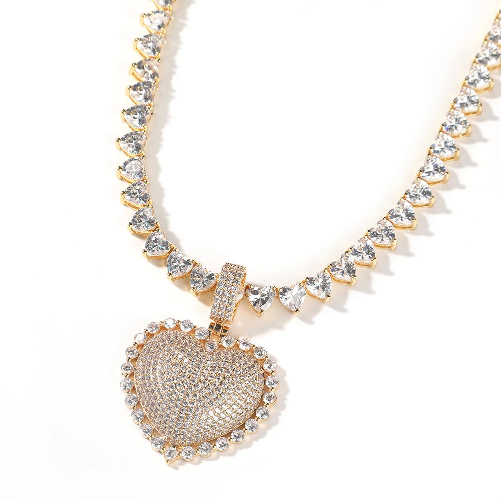 The IceBox D.C. Luxe Zirconia Heart Jewelry Set: Earrings, Ring & Pendant