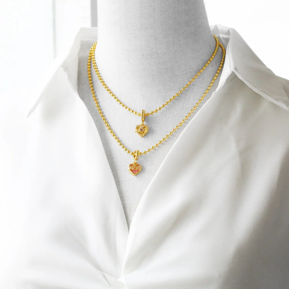 The IceBox D.C. Gold Plated "Mama" Heart Necklace | Micro Pave CZ | Mother's Day Gift