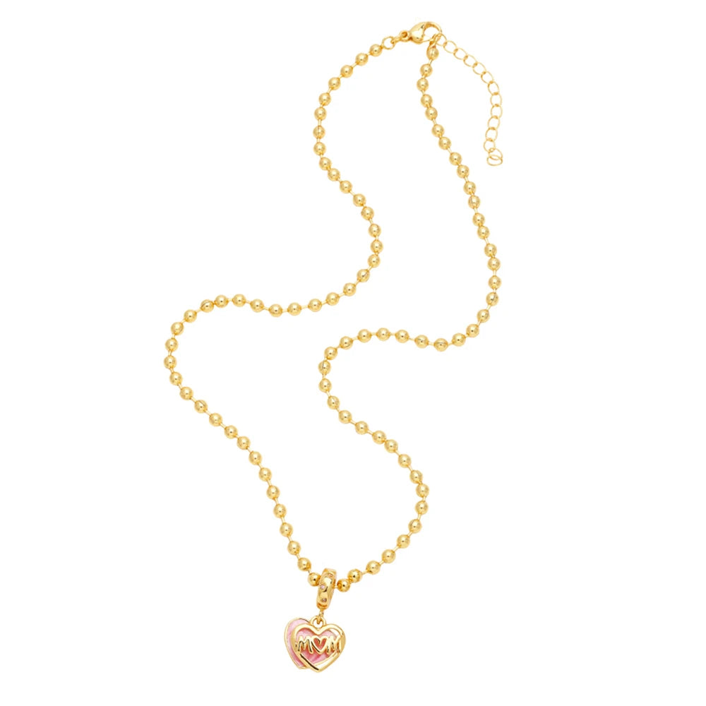 The IceBox D.C. Gold Plated "Mama" Heart Necklace | Micro Pave CZ | Mother's Day Gift