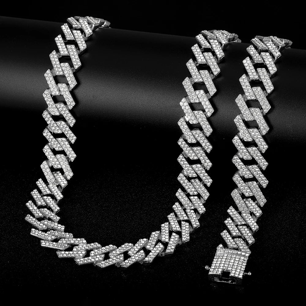 IceBox DC: The 20mm Iced Drip - Cuban Link Chain Set