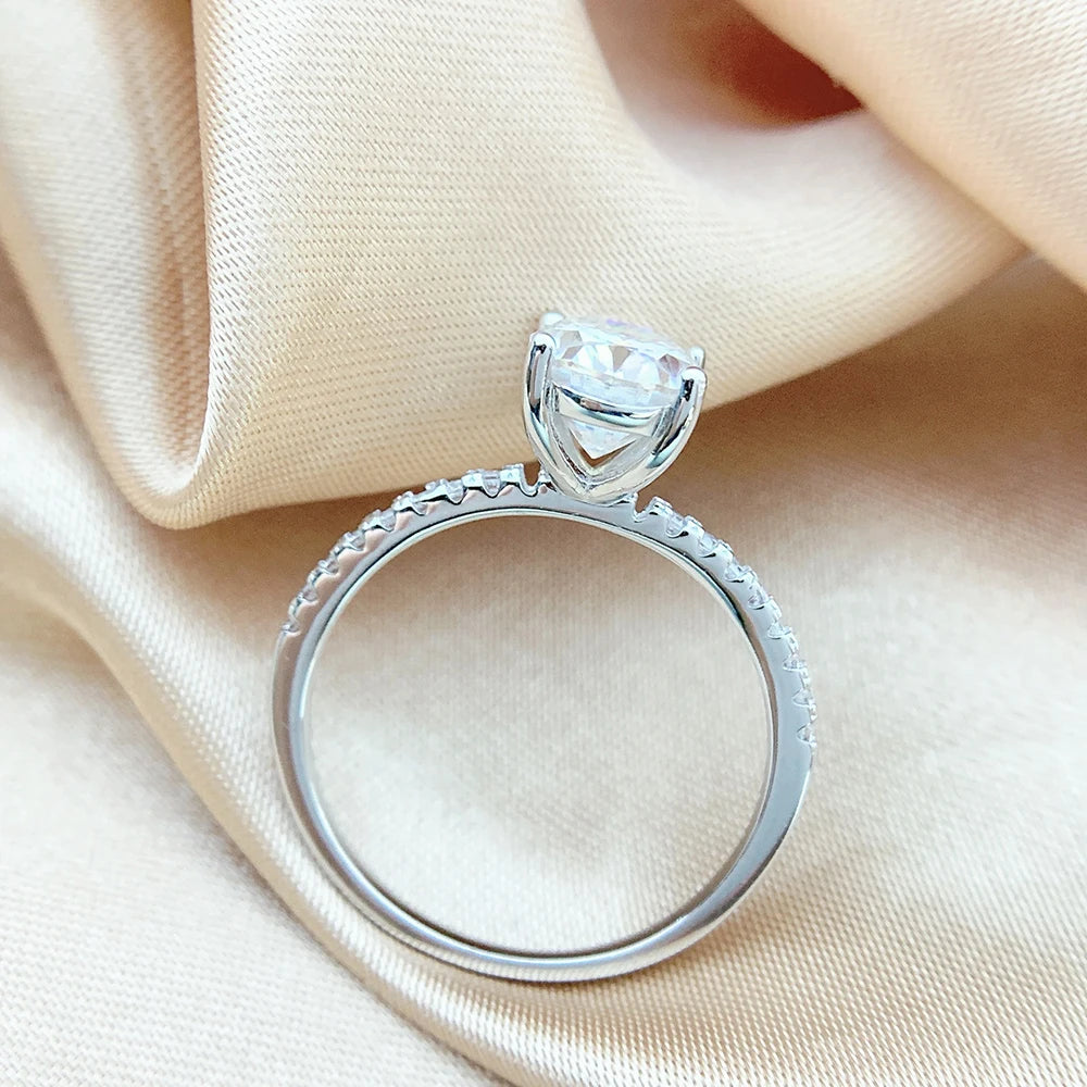 IceBoxDC: Timeless Allure - 1-3ct Oval Moissanite Cocktail Ring (Sterling Silver)