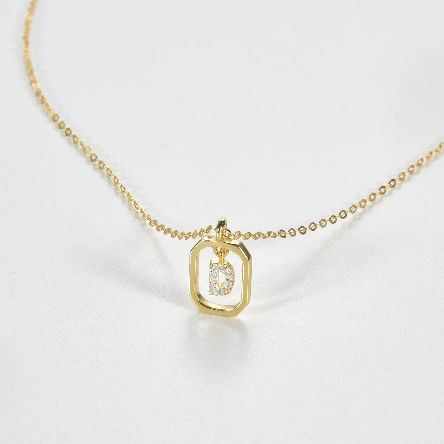 IceBox DC Personalized Collection - Gold Initial with Zirconia Alphabet Pendant Necklace - Letters A-Z - Hip Hop Fashion Jewelry