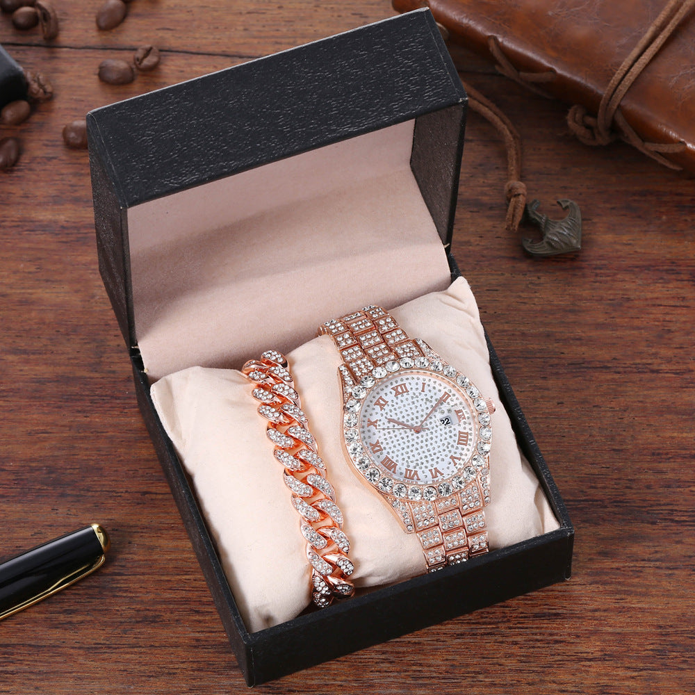 The IceBox DC Full Bling Bundle : Ultimate Iced Out Package (Watch & Bracelet)